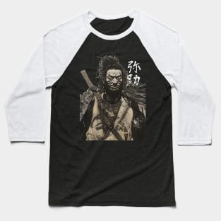 Yasuke (弥助) Black Samurai in 1579 Feudal Japan No. 12 on a dark (Knocked Out) background Baseball T-Shirt